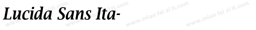 Lucida Sans Ita字体转换
